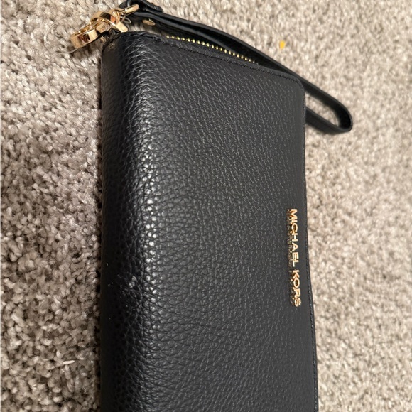 Michael Kors Black Leather Wristlet - Picture 3 of 3